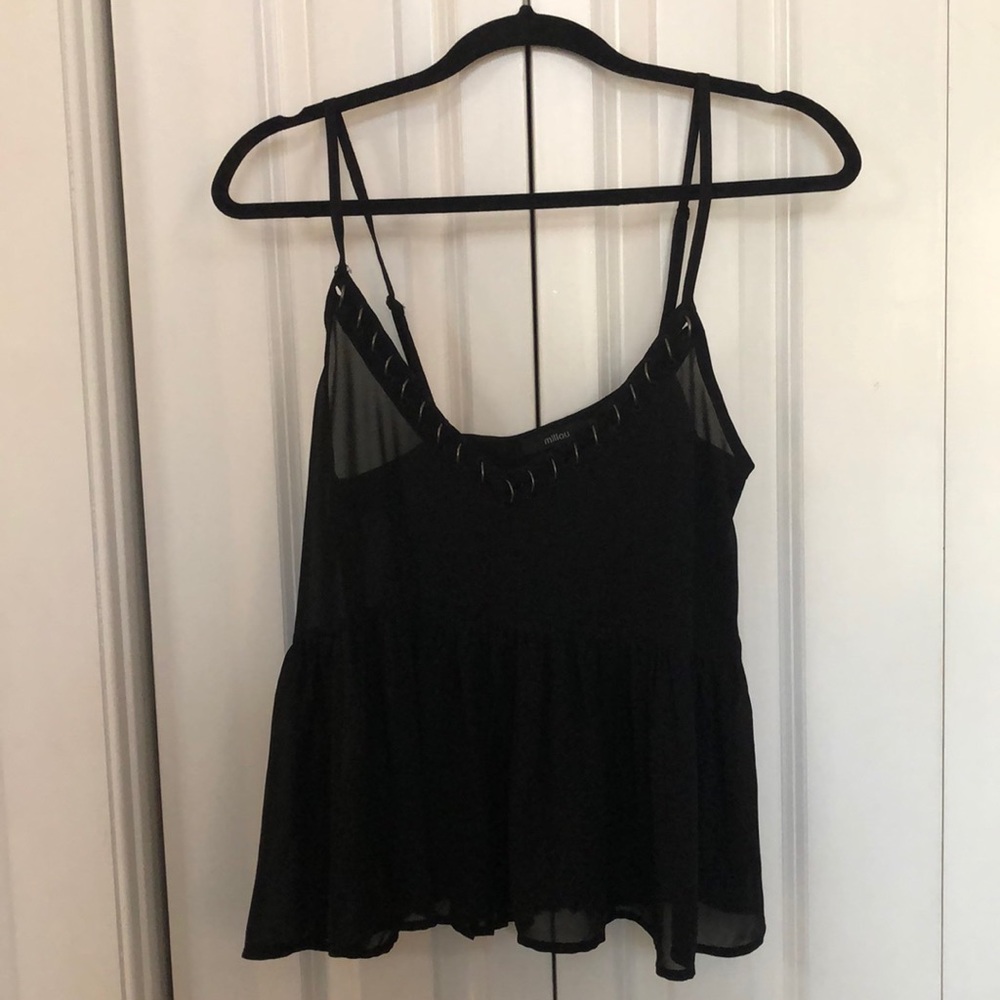 Sheer black top